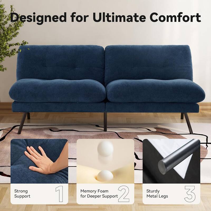 Designed for Ultimate Comfort

1. Strong Support
2. Memory Foam for Deeper Support
3. Sturdy Metal Legs