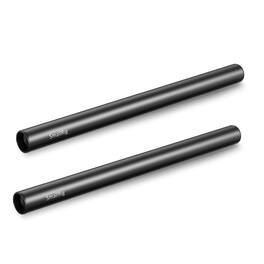 Smallrig - 15mm Black Aluminum Alloy Rod Pair, M12 Thread, 8"