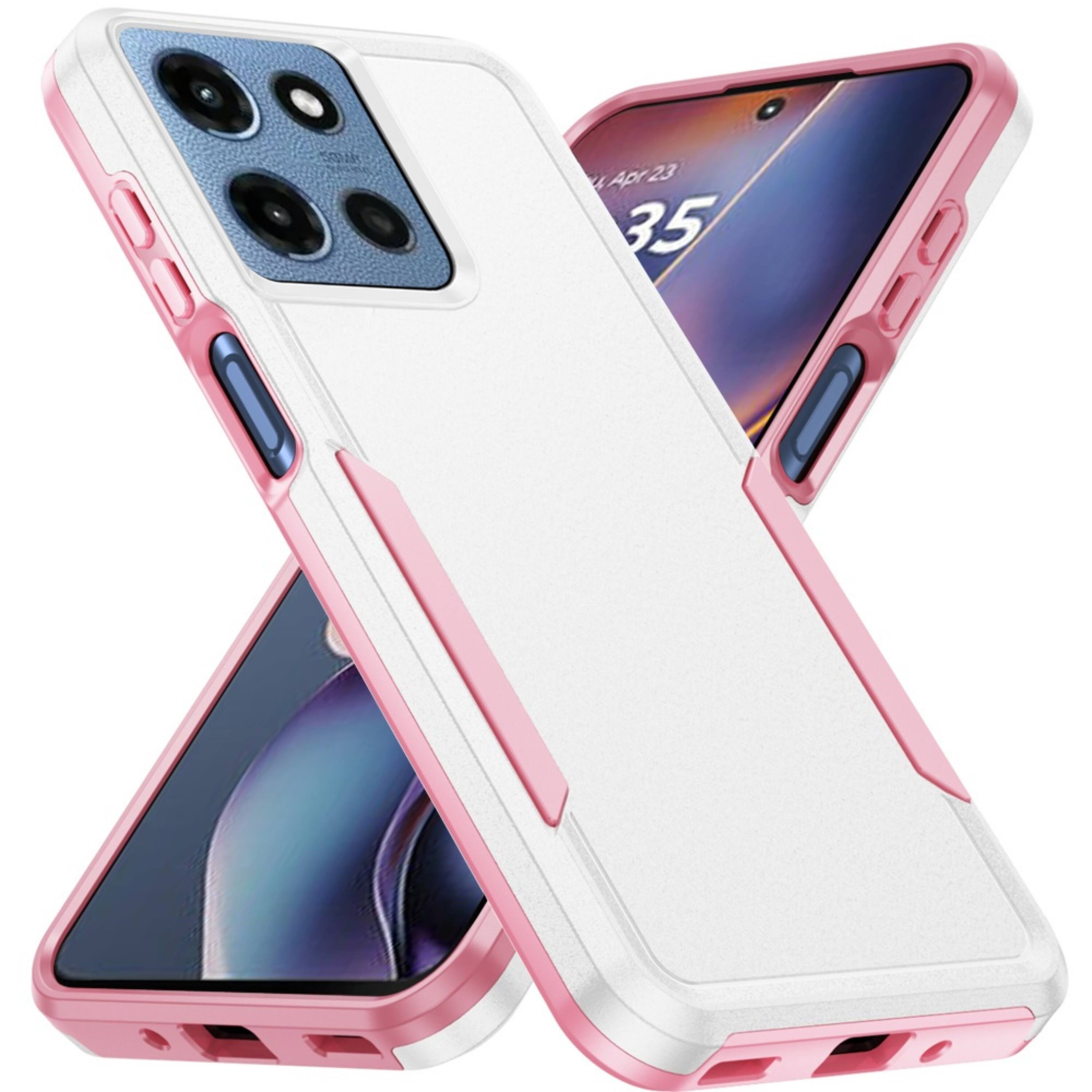 Kitcheniva - Fused Rugged Shockproof Phone Case With Tempered Glass For Moto G 2025/2026/G Play 2026 - White price history on PriceWatchPro