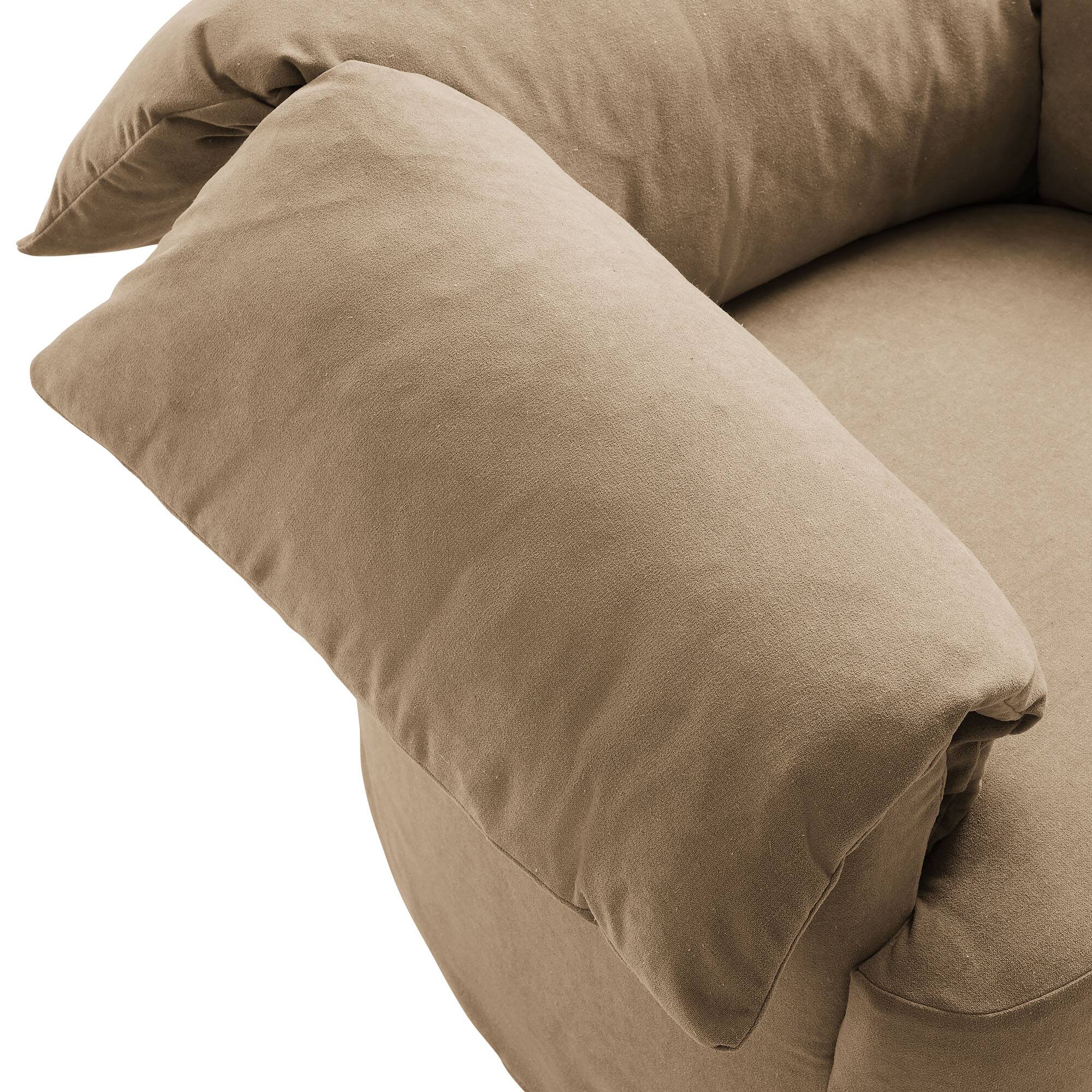 Alt View 5. Modway - Lark Slipcovered Fabric Oversized Armchair by Modway - Almond.
