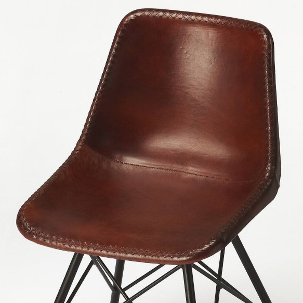 Left. Hivvago - Hivvago 21 Inch Faux Leather Side Chair - Brown.