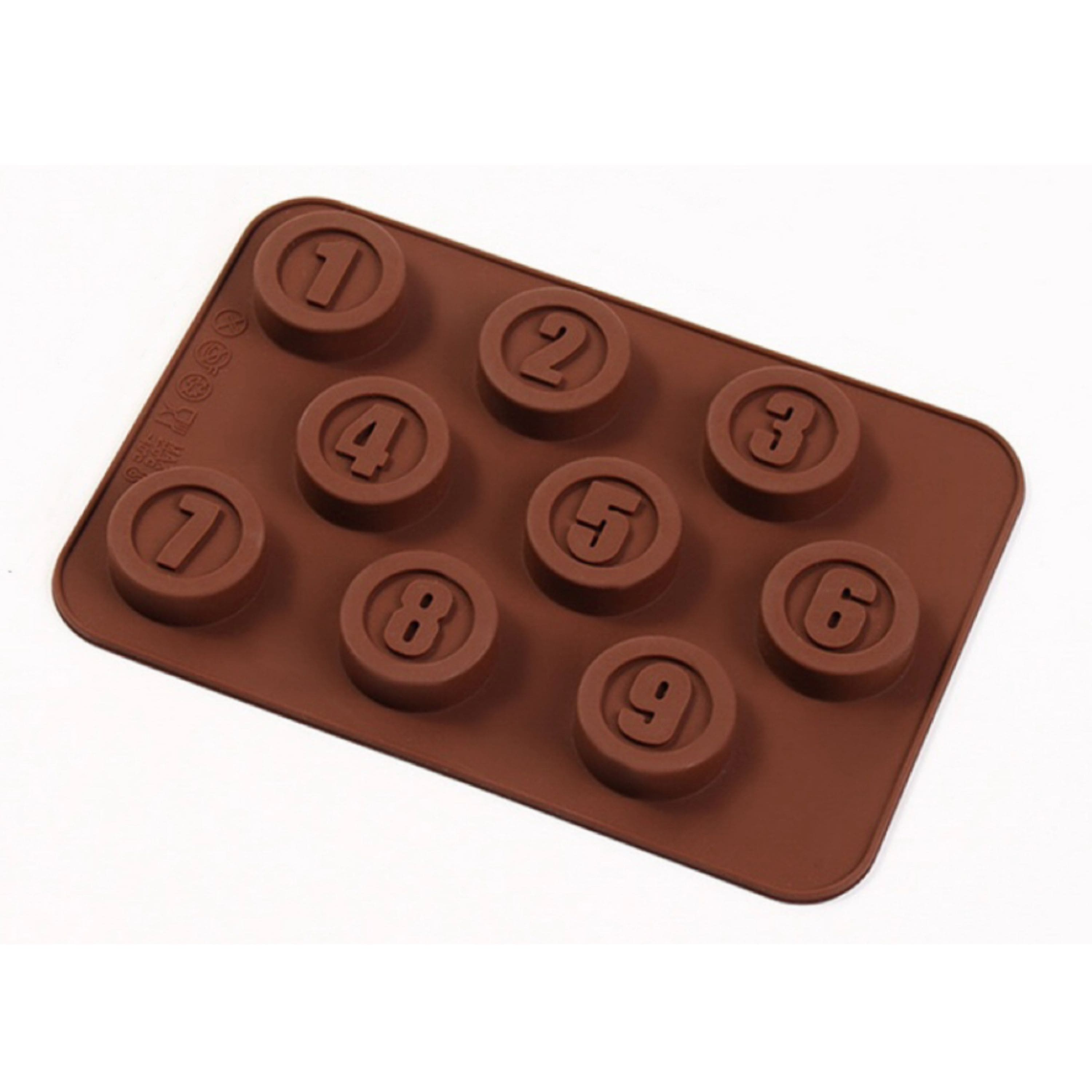 Kitcheniva - Silicone Chocolate Number Mold (5.6 x 3.8 Inch)