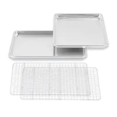Baker's Secret 100% Recycled Aluminum Bakeware Set 4pcs, 2x Cookie