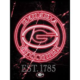 Fan Creations - Georgia Bulldogs 12'' x 16'' Framed Circle Logo Print - Black