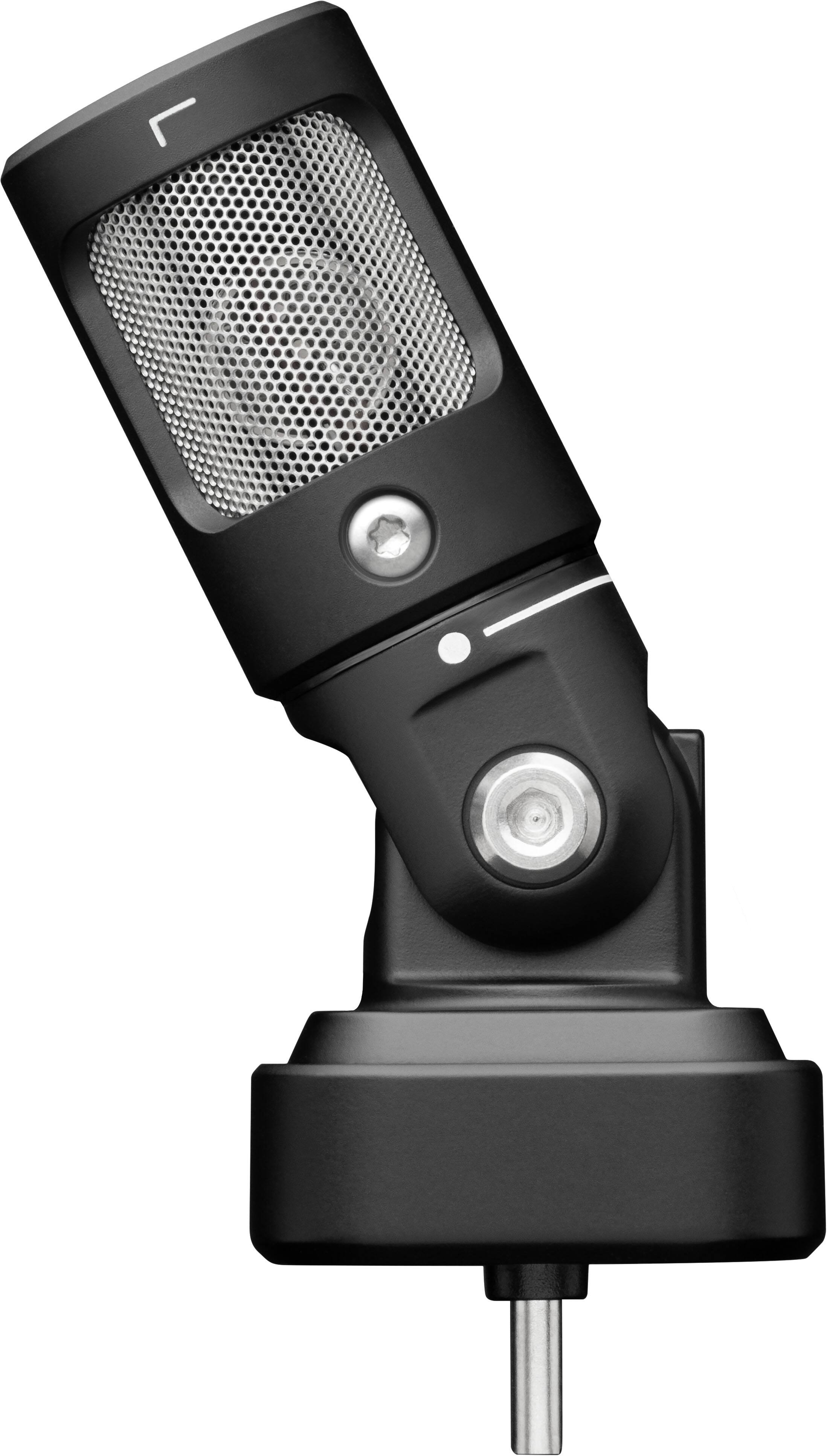 Alt View 2. Shure - MV88 USB-C iPhone Microphone for Portable Podcasting, Live Streaming, Music Recording - Black.