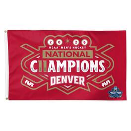 WinCraft - Denver Pioneers 2026 NCAA Frozen Four Men's Ice Hockey National Champions 3' x 5' Single-Sided Deluxe Flag - Multicolor