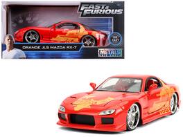 Julius' Mazda RX-7 "Fast & Furious" Movie 1/24 Diecast Model Car by Jada - Orange