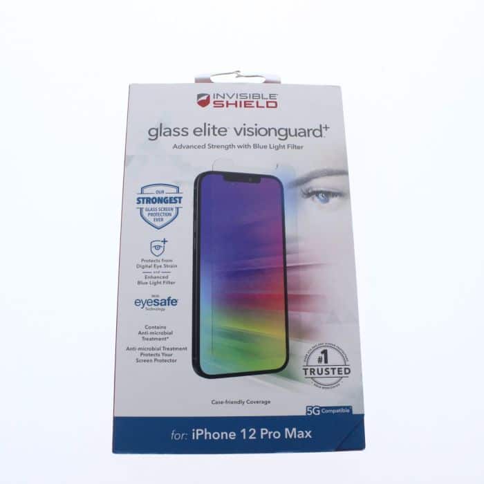 ZAGG - Screen Protector FIT Apple iPhone12 Pro Max Glass Elite Visionguard+ iPhone6.7" 2020 (ZAG200106674-V) - Clear