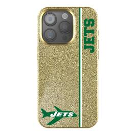 Keyscaper - NFL - New York Jets - Throwback Logo iPhone Bling Case - 14 - Gold