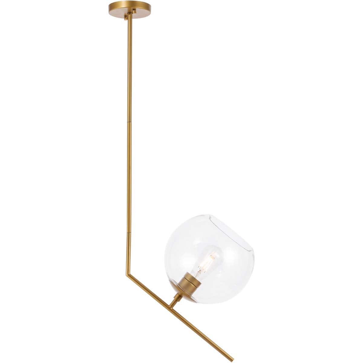Living District - Ryland 1 Light Brassand Clear Glass Pendant - Brass And Clear Glass price history on PriceWatchPro