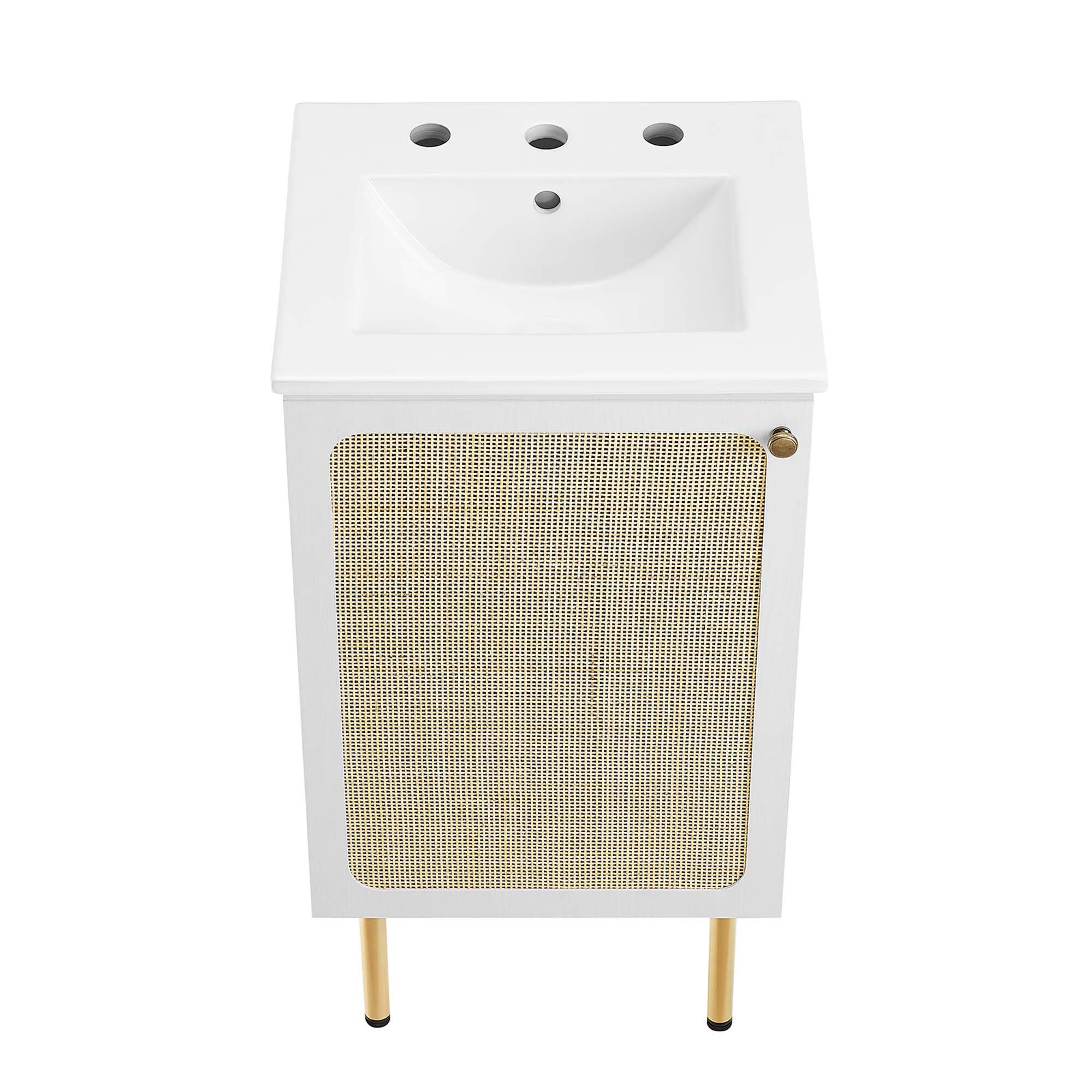 Alt View 10. Modway - Chaucer Bathroom Vanity with White Basin Included by Modway - White White.