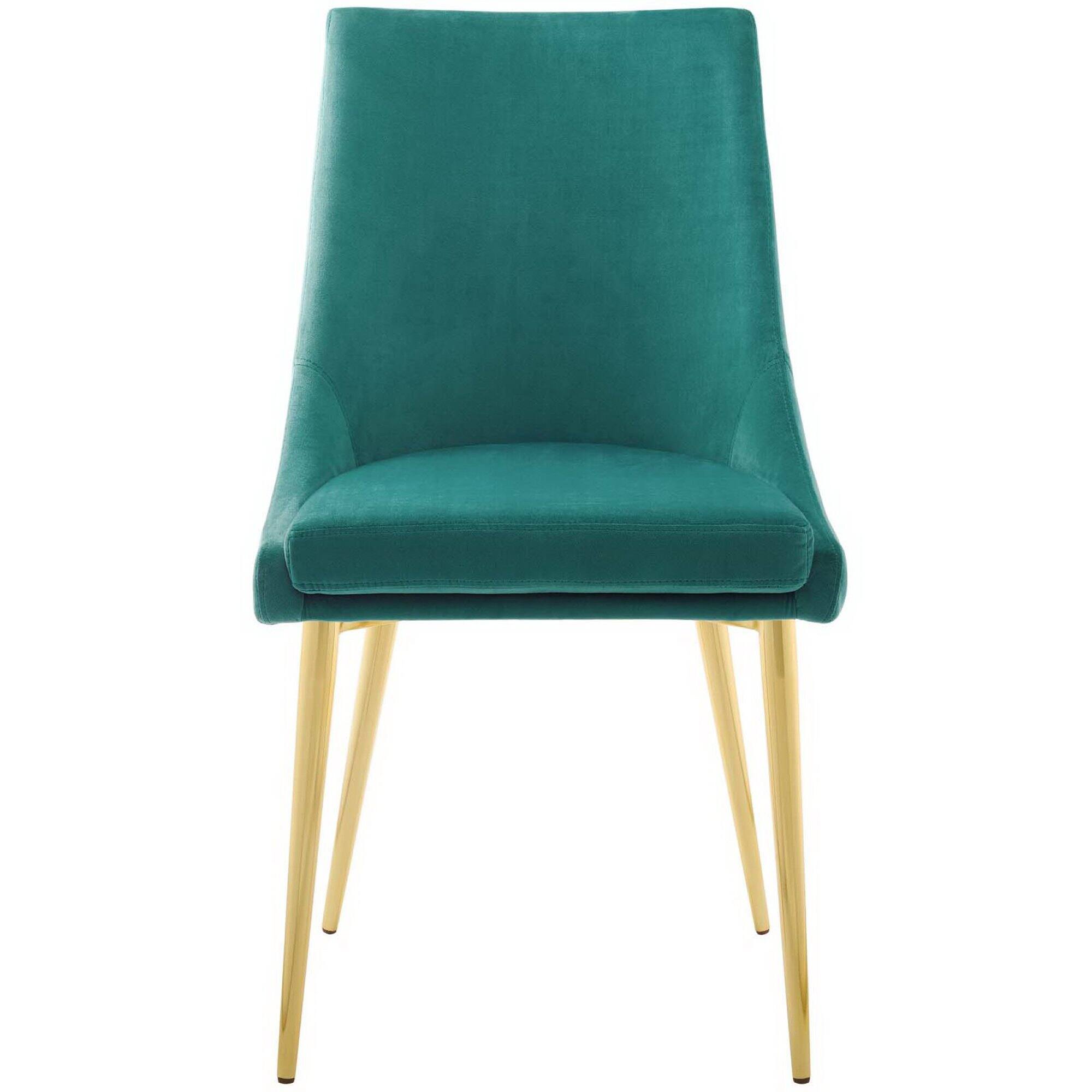 Alt View 2. Modway - Viscount Modern Accent Performance Velvet Dining Chair by Modway - Teal.
