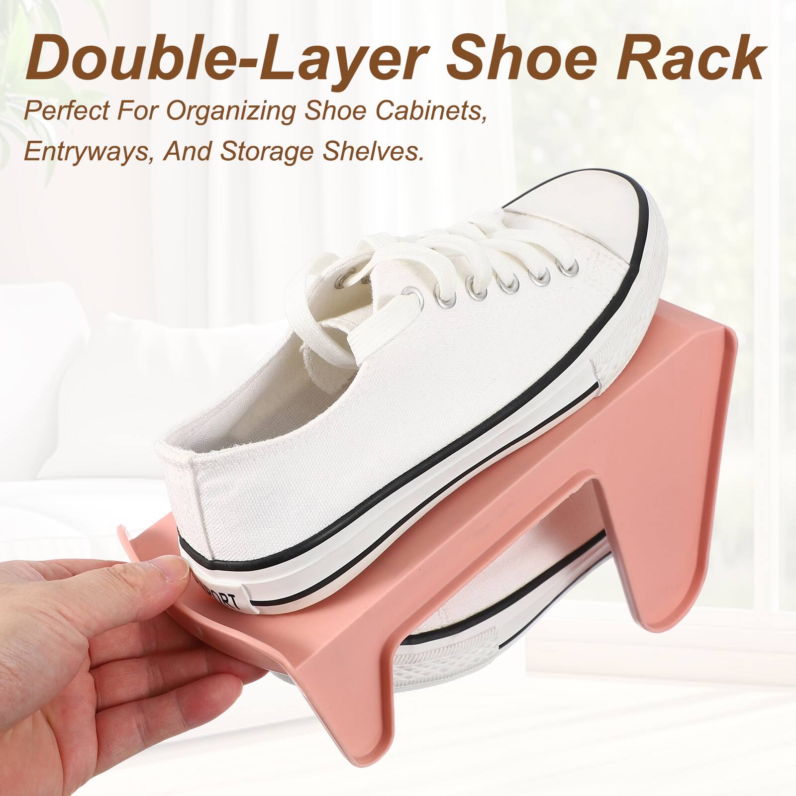 Double-Layer Shoe Rack  
Perfect For Organizing Shoe Cabinets, Entryways, And Storage Shelves.
