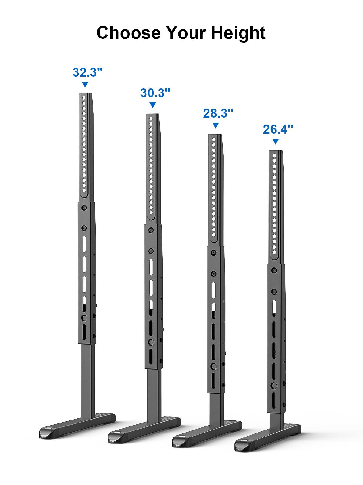 Choose Your Height: 32.3" 30.3" 28.3" 26.4"