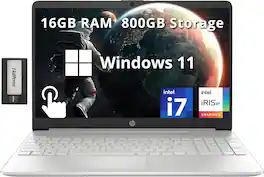 HP - 15.6" FHD Touchscreen Laptop,Intel i7-1255U,16GB RAM,512GB SSD+256GB Docking Station,Win 11 - Silver