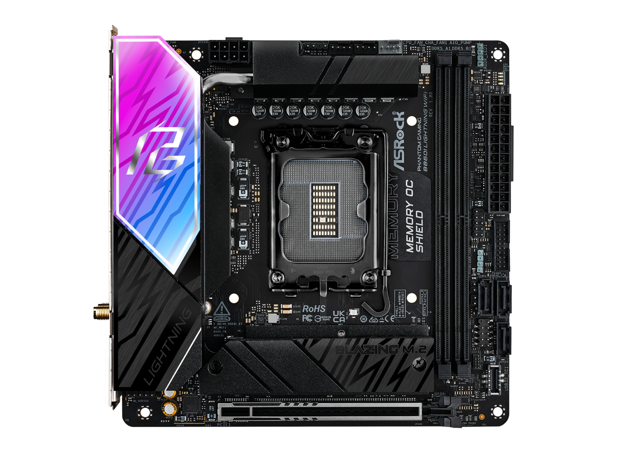 d.di0. CPU FAN CHA FANI AIO_PUMP DORS A1 1.DDRS 1 VE 0 1 AM sIP.S - LIGHTNING PCIE JOK - -a a TOK TOK WIFI 2OK 2OK 2ON 20K - - Ca - - A -- M 1 - LA REV GAMING IGH ASRock PHANTOM 885DILIGHTNING 3860 OC MEMURY MEMORY SHIELD (on 3 SINEUT .N LISEER O - RoHS I UK AS FC 3 CA BLAZING M.2
