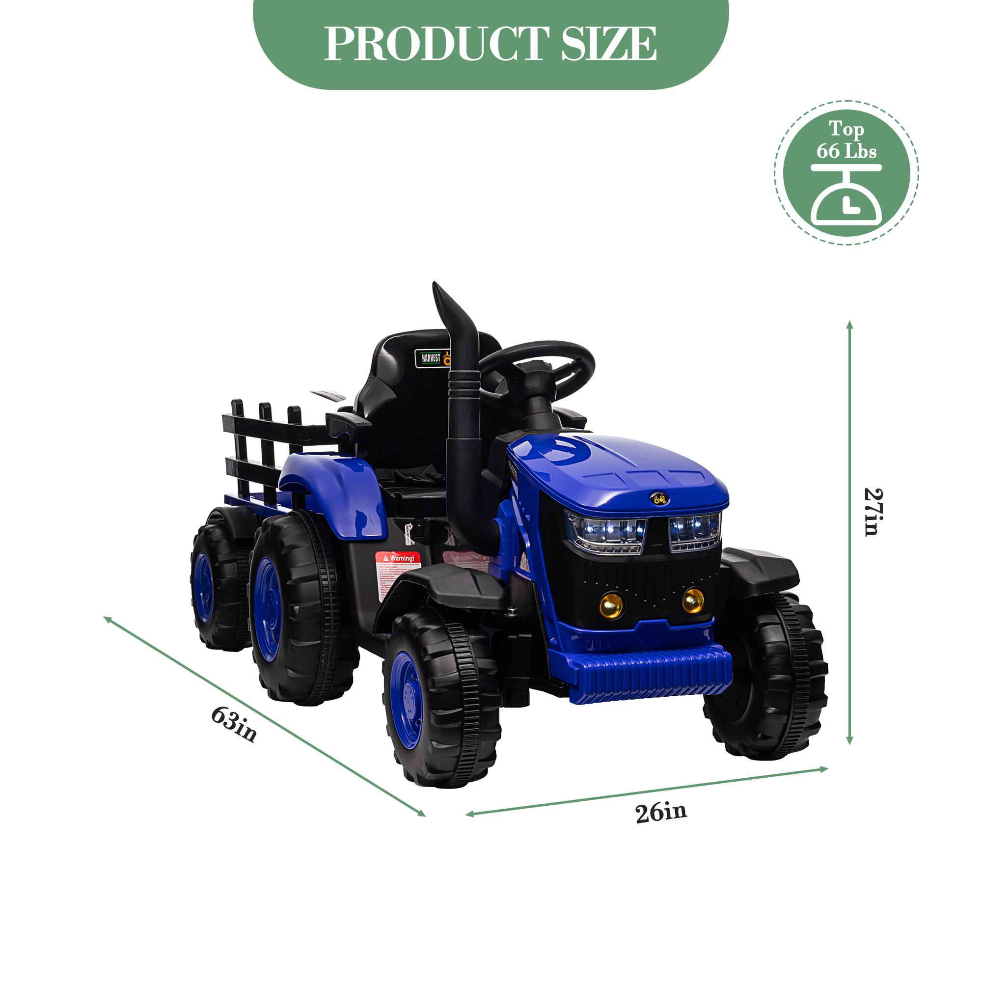 PRODUCT SIZE  
Top 66 Lbs  
44 27in 63in 26in