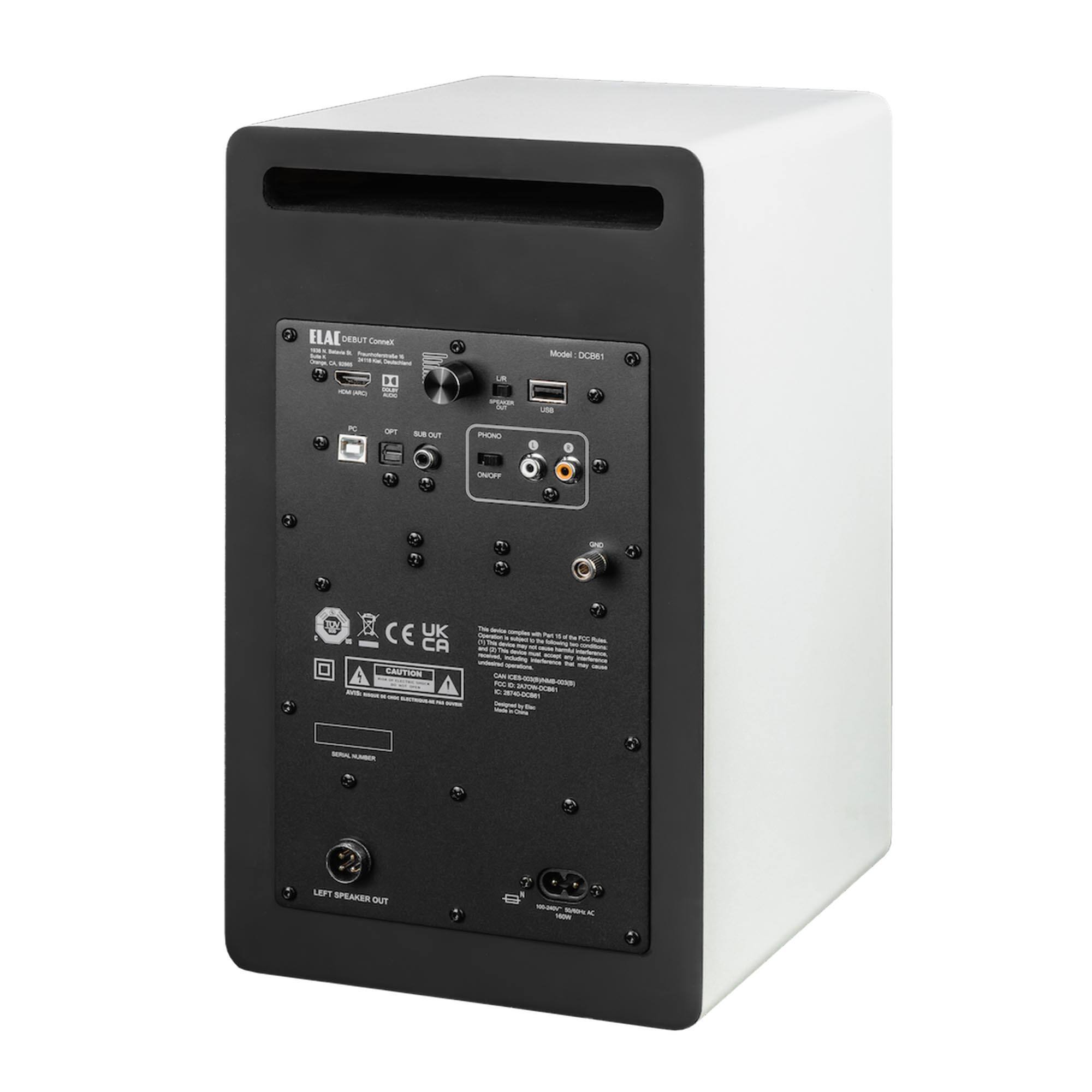 FLAREON DEBUT Compact

Model: DC681

FLAREON DEBUT Compact

PC IN
OPT IN
SUB OUT
PHONO IN
GND
ON/OFF

LEFT SPEAKER OUT

CAUTION

CE UK

The device is designed for indoor use only.

CAUTION: Risk of electric shock. Do not expose to rain or moisture.

Model: DC681