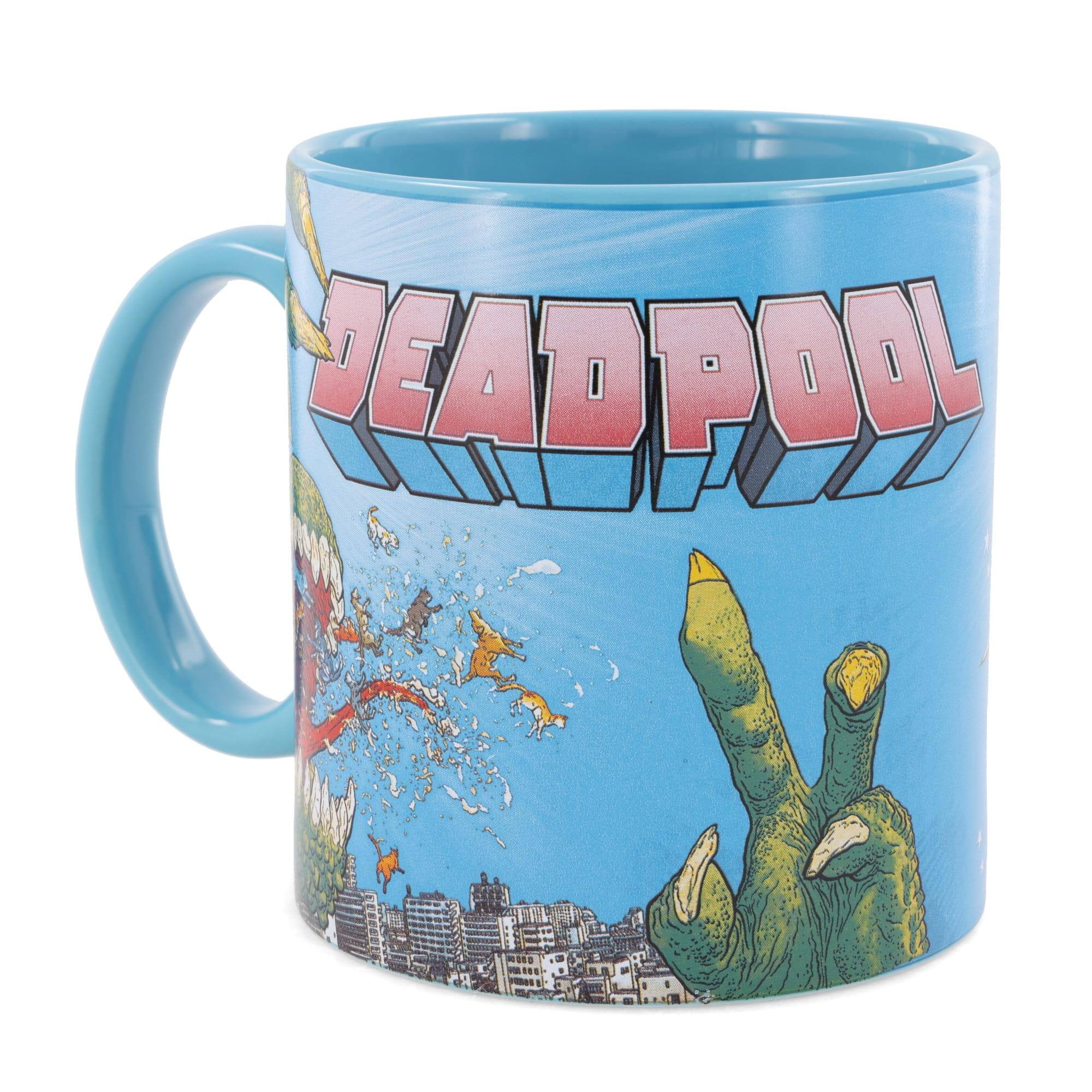 Alt View 1. Marvel - Marvel Deadpool and Unicorn "Best Mug Ever" Ceramic Mug | Holds 20 Ounces - Blue.