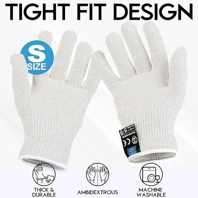 TIGHT FIT DESIGN  
S SIZE  
THICK & DURABLE  
AMBIDEXTROUS  
MACHINE WASHABLE
