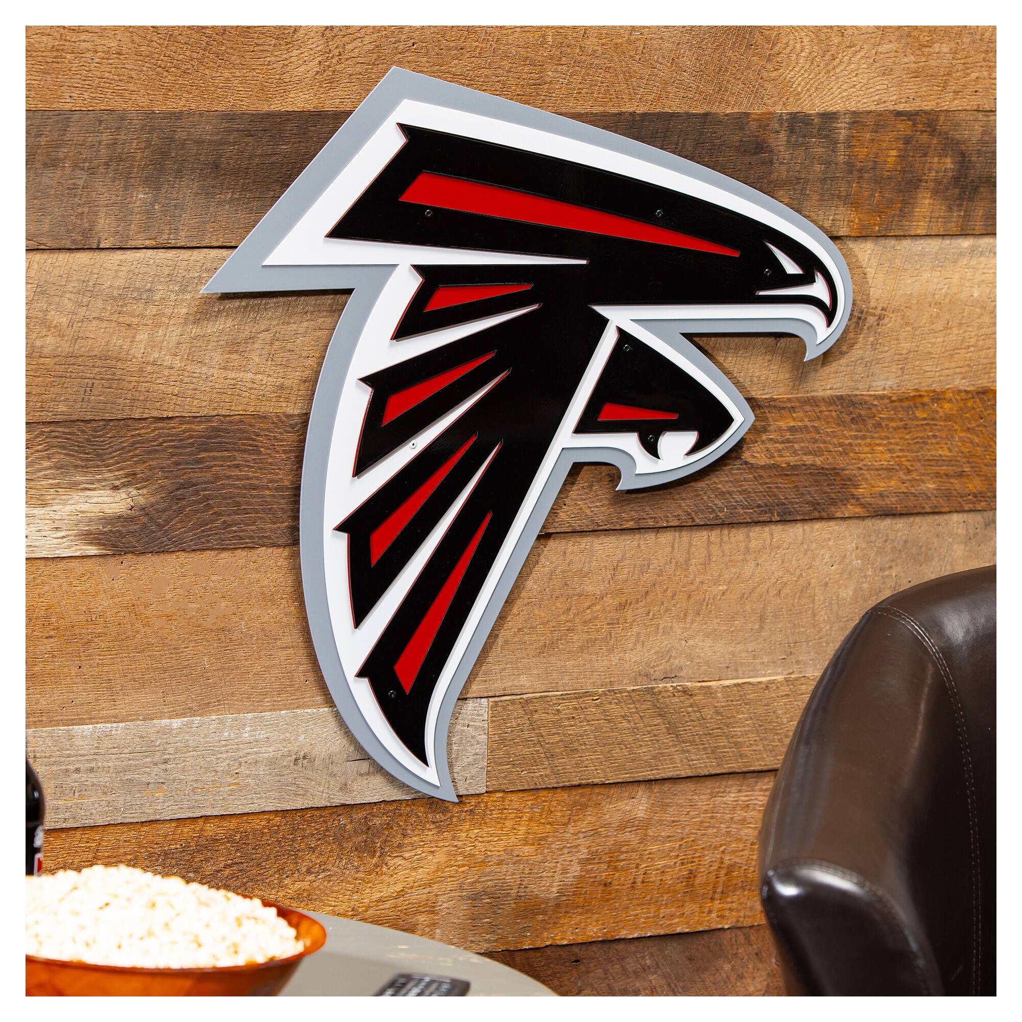 Alt View 1. Evergreen Enterprises - Atlanta Falcons 23" Layered Metal Wall Art Sign - Multicolor.