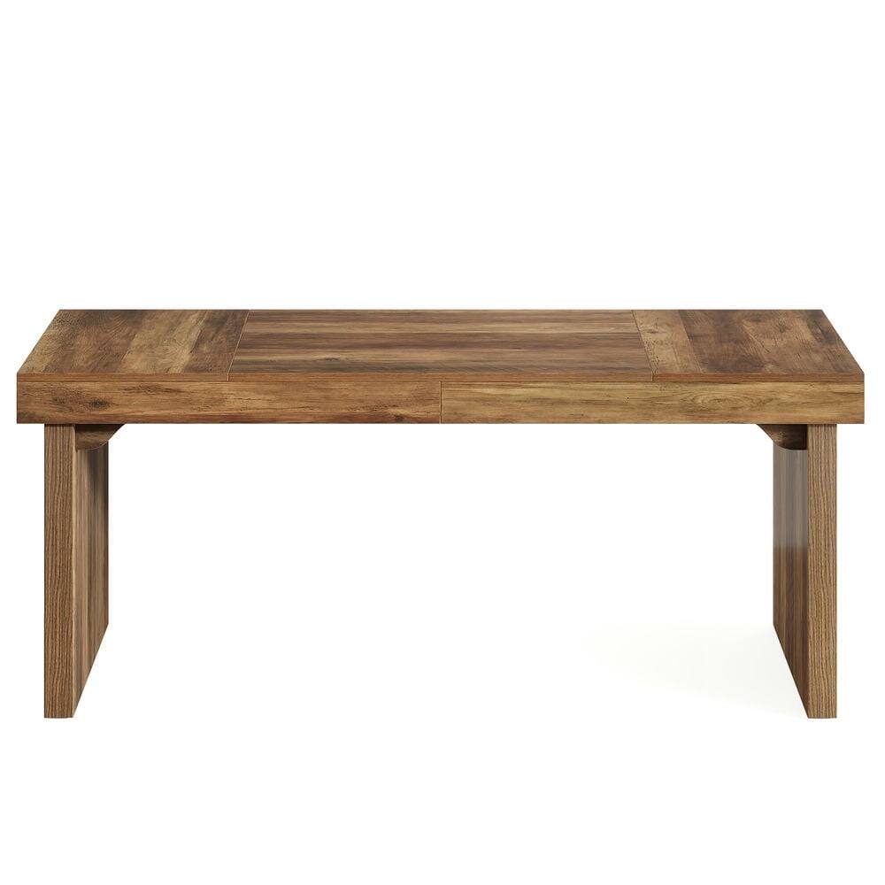 Left. Kadyn - Kadyn Study Writing Desk, Computer Desk,63" Executive Desk, Wood Computer Desk Office Desk,Brown - Brown.