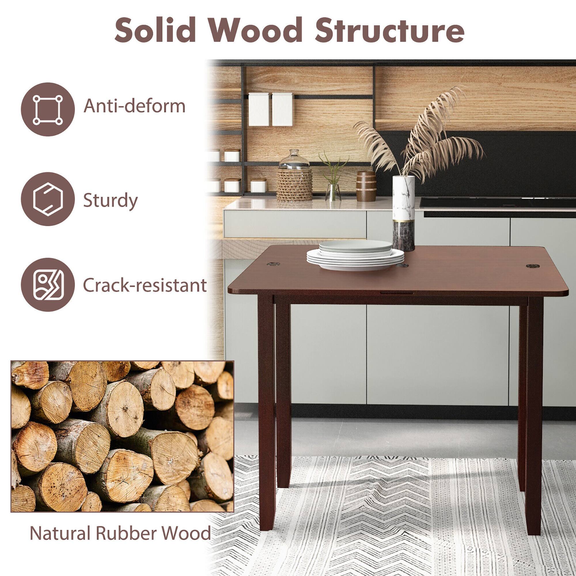 Solid Wood Structure

- Anti-deform
- Sturdy
- Crack-resistant

Natural Rubber Wood