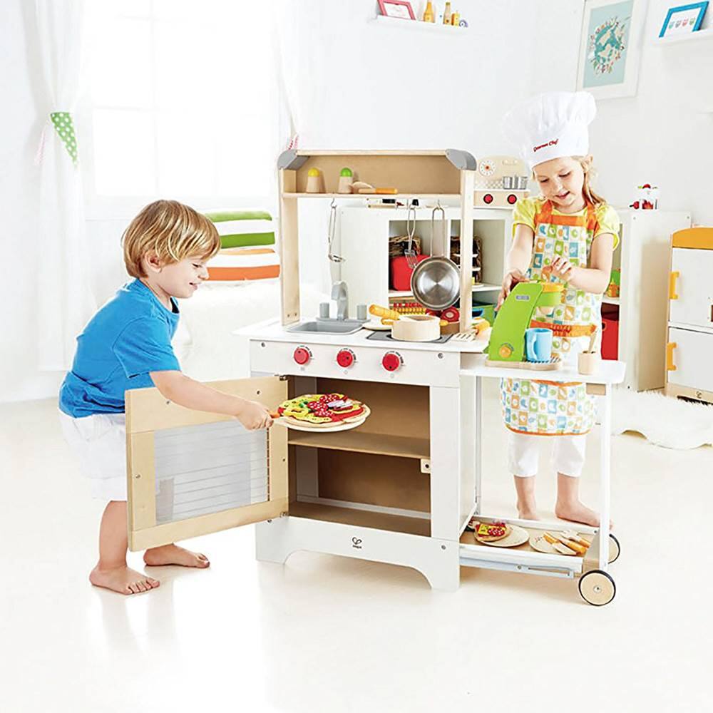 Alt View 1. Hape - Hape Cook 'N Serve Kids Contemporary Design Pretend Play Wooden Cooking Kitchen.