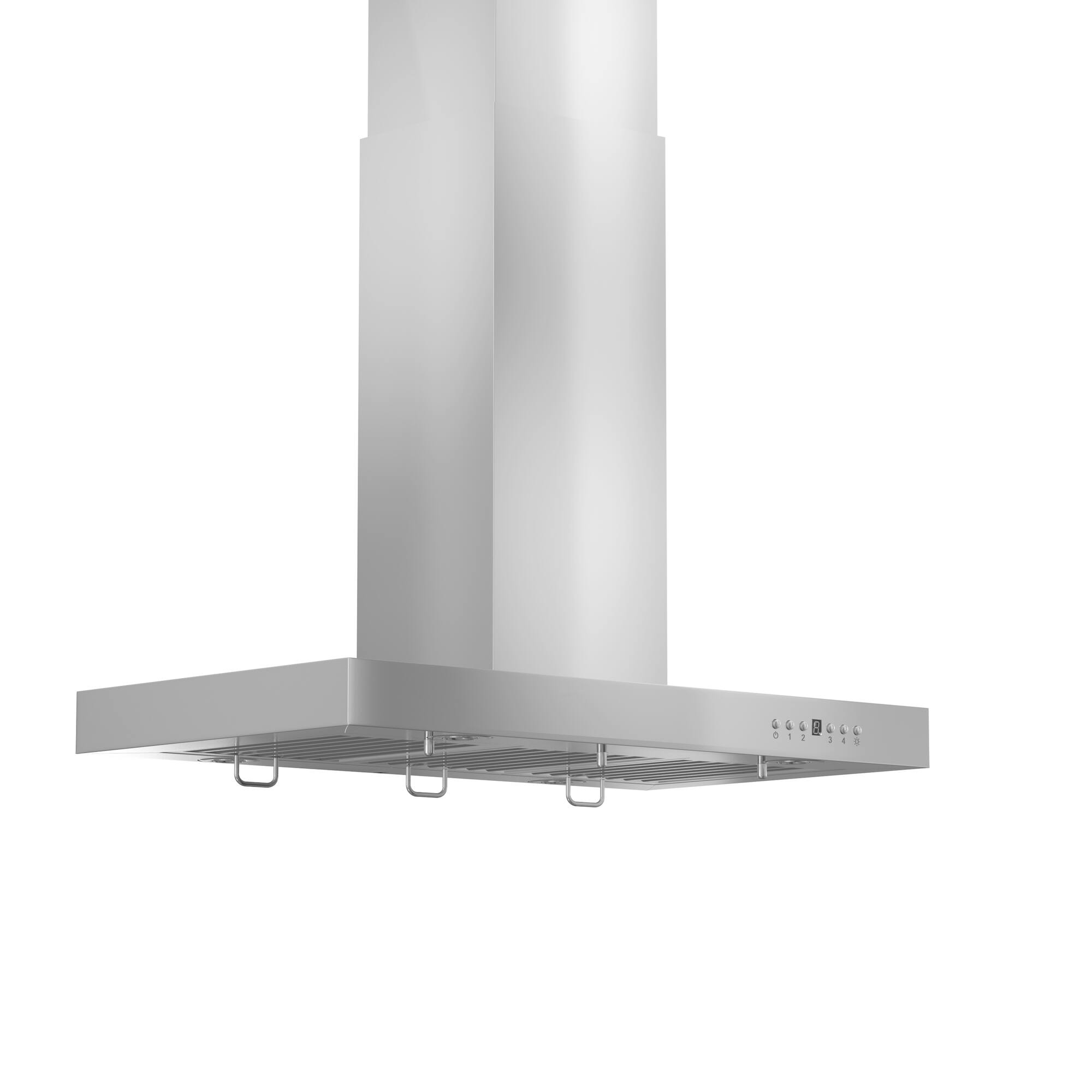 The text on the image is not coherent or organized. It does not provide any context or information about the image of the stainless steel vent hood.