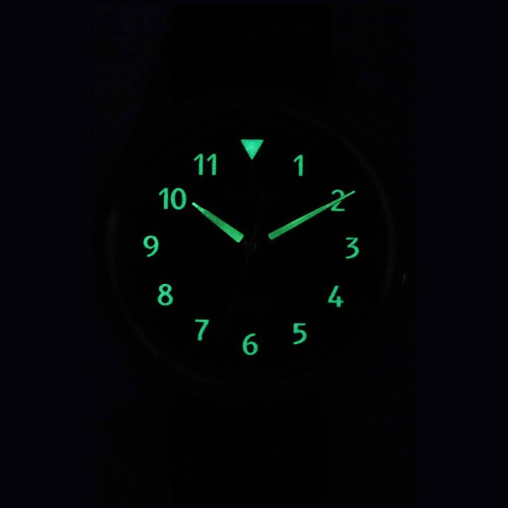 Angle. RATIO - Skysurfer Pilot Blue Sunray Dial Leather Automatic RTS302 200M Men's Watch - Blue Sunray.