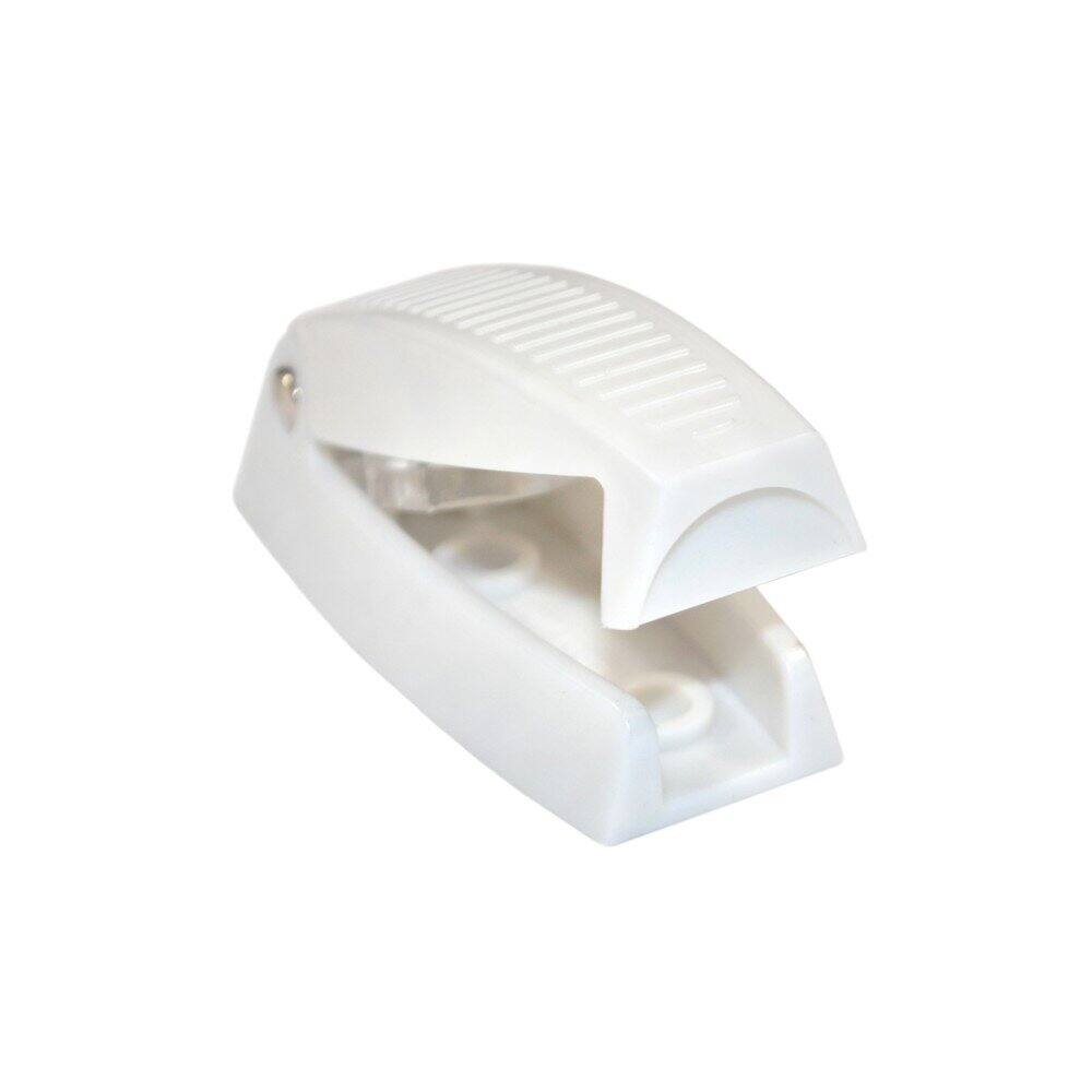 Front. HQRP - RV Baggage Door Catch Latch Hook Holder Clip - Spring-Loaded Plastic Storage Compartment Retainer - White.