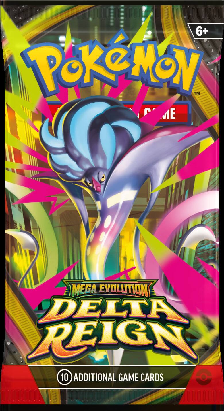 6+ Pokémon™ Game  
Mega Evolution Delta Reign  
10 Additional Game Cards