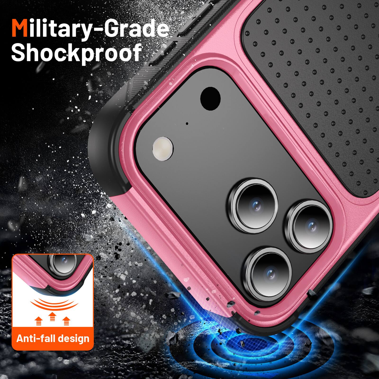Military-Grade Shockproof  
Anti-fall design