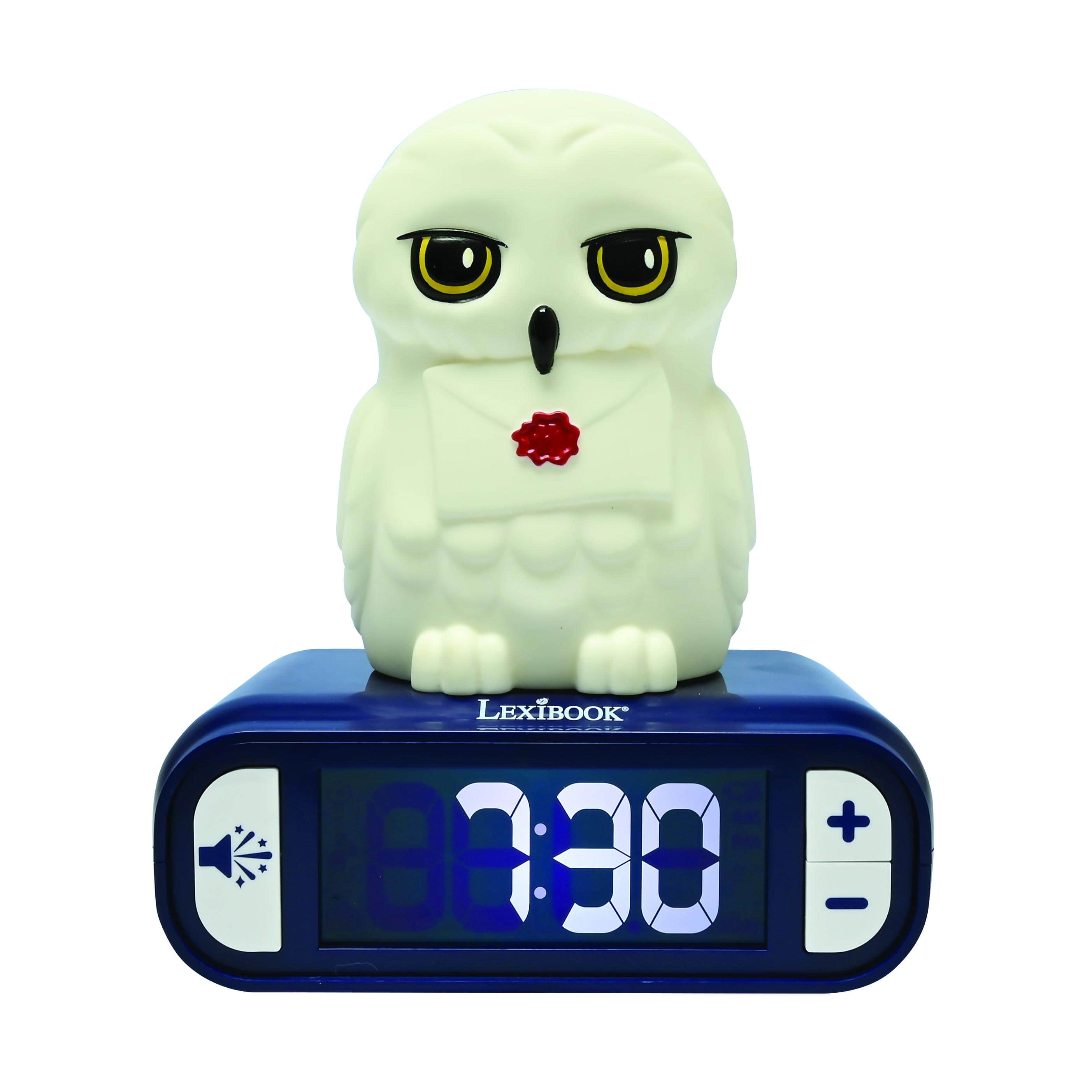 Lexibook - Harry Potter Hedwig Night Light Alarm Clock with Sounds - White