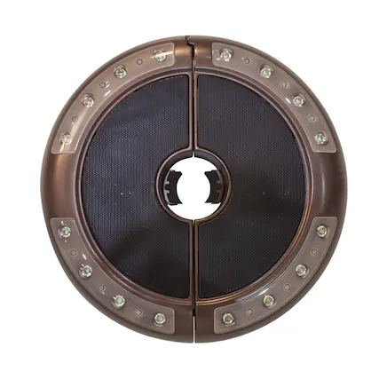 Front. Mondawe - 9.76" Round Umbrella Light with Bluetooth Speaker 16 LED Lights - Bronze.