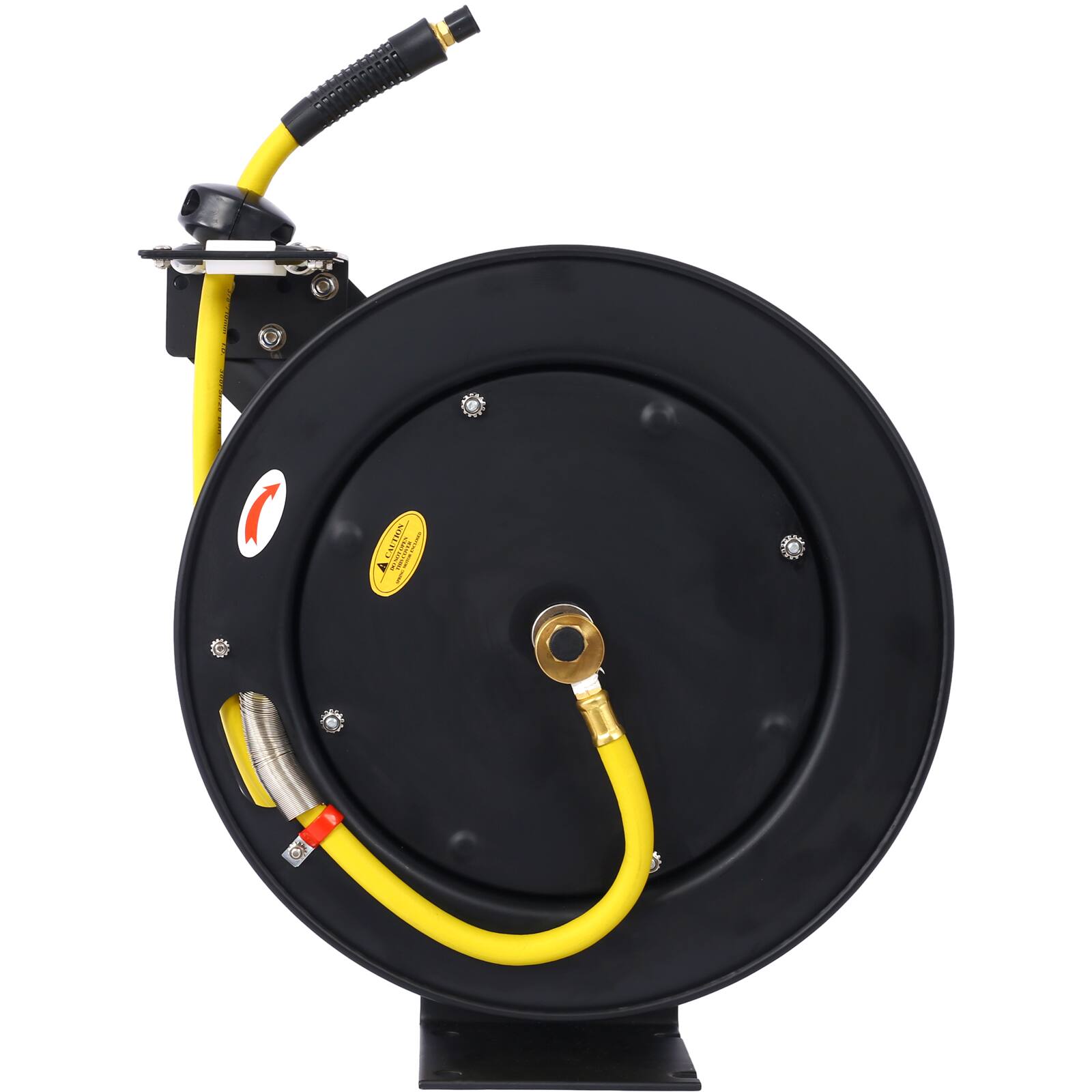 Alt View 7. LOVMOR - 3 8 in x 50 Foot Retractable SBR Rubber Air Hose Reel Industrial Steel Single Arm.