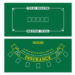 GSE Games & Sports Expert - Las Vegas Style Casino Black Jack and Roulette Layout Mat with Instructions and Strategy Chart