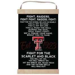 Jardine - Texas Tech Raiders Fight Song Banner Sign - Red