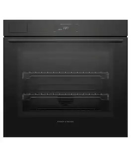 Fisher & Paykel - 30" 4.9 Cu. Ft. Single Oven w/Steam Assist, 6.8" Touchscreen,Self-Cleaning - Minimal (Soft - Black