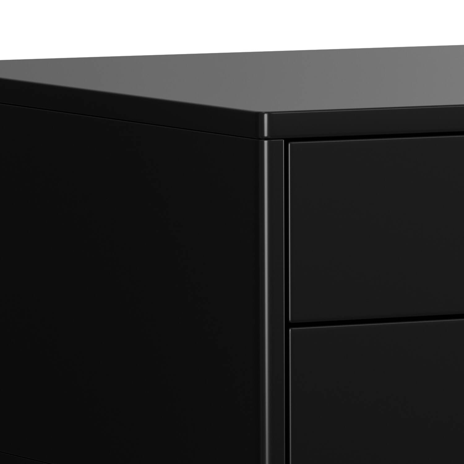 Alt View 4. Simpli Home - Harper 22 inch Wide Solid Wood Mid Century Modern End Table in Black - Black.