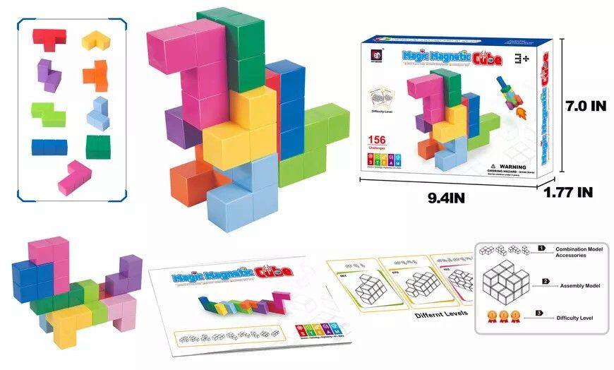 Link STEM 3D Magnetic Building Blocks Puzzle Cube for Early Ed ...