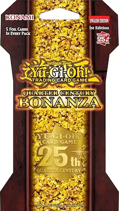 Konami 5 foil cards in every pack English edition 1st edition 25 B Shonen Jump IO Gi Trading Card Game Quarter Century Bonanza Yu-Gi-Oh! Card Game 25th Quarter Century.