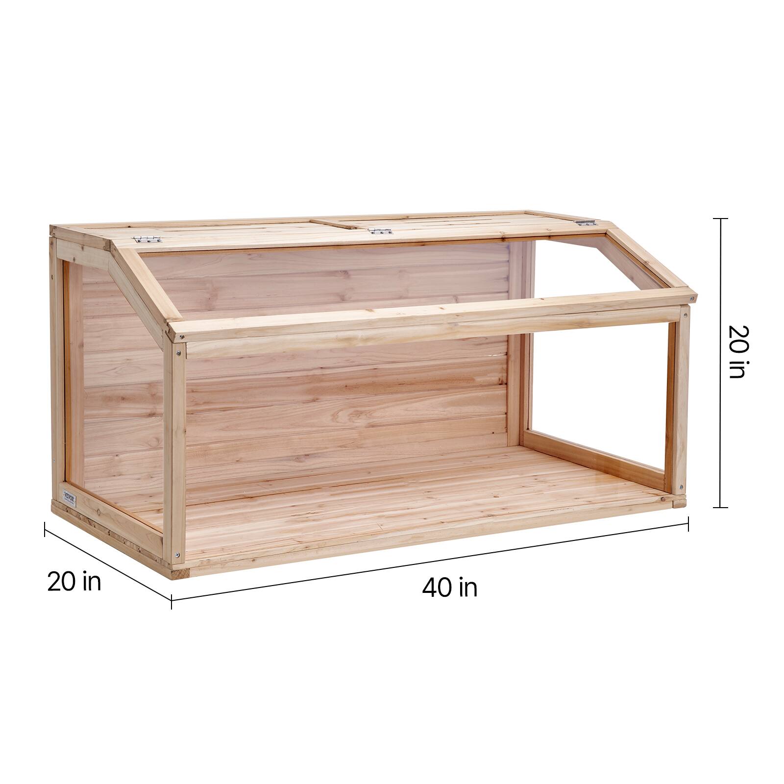 Alt View 4. VEVOR - Wooden Hamster Cage, 270° Viewing Hamster Habitat, 40 x 20 x 20in, Dwarf Hamster Cages with Openable Top.
