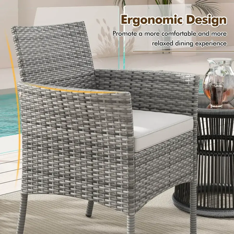 Ergonomic Design Promotes a more comfortable and more relaxed dining experience.