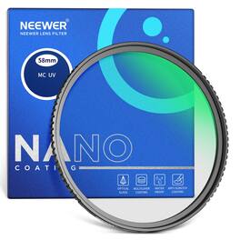 Neewer - 58mm MC UV Protection Filter, 24-Layer Nano Coated, HD Glass, Ultra Thin Frame