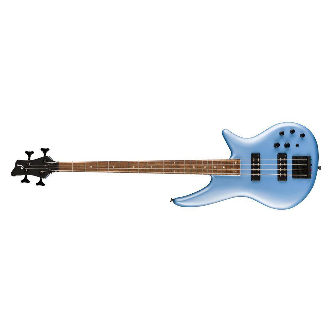 Angle. Jackson - Jackson X Series Spectra Bass SBX IV Bass Guitar - Matte Blue Frost.
