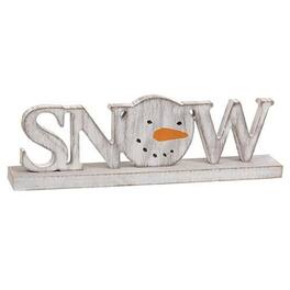 BreeBe - Distressed Snowman "Snow" on Base - White