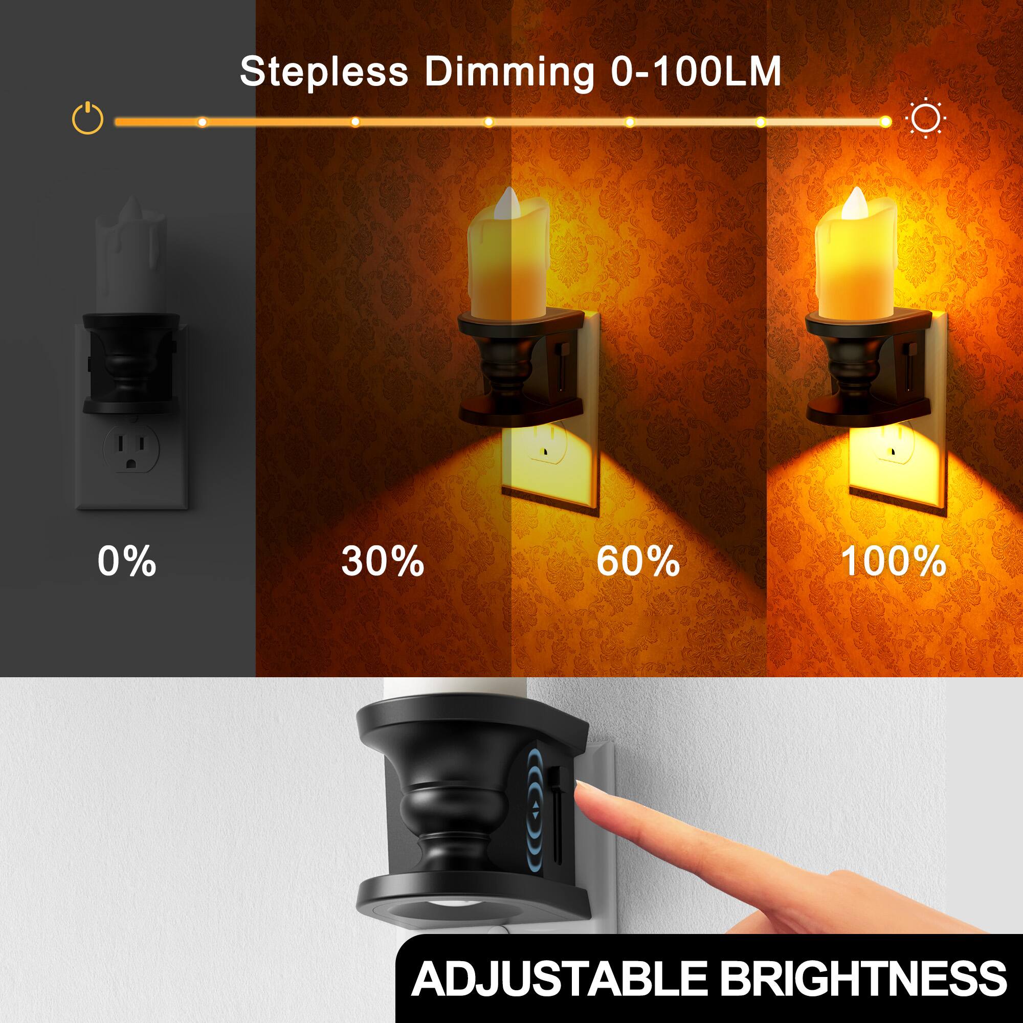 Stepless Dimming 0-100LM  
0%  
30%  
60%  
100%  
ADJUSTABLE BRIGHTNESS