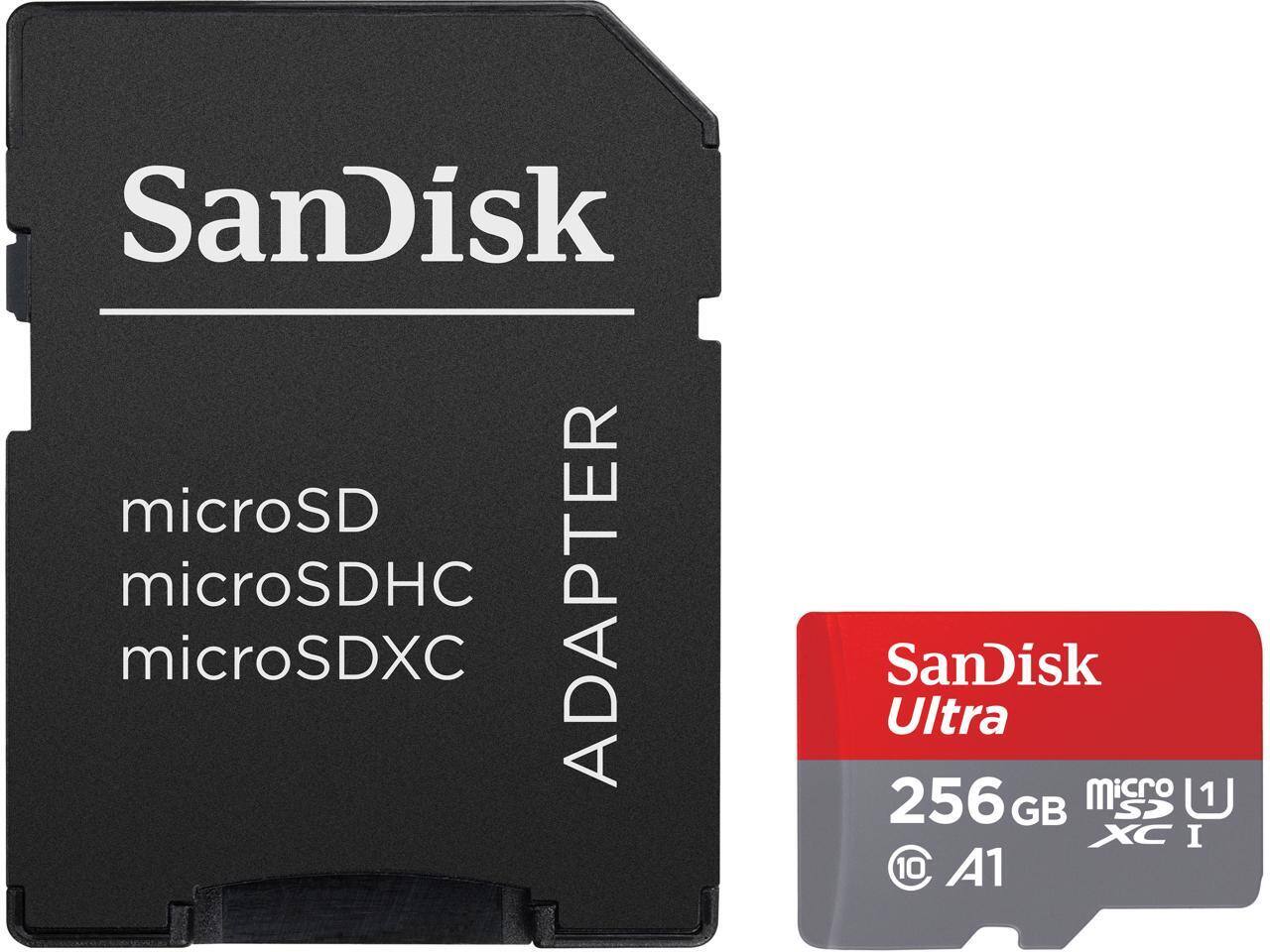 SanDisk microSD microSDHC microSDXC ADAPTER  
SanDisk Ultra 256 GB microSDXC U1 C10 A1