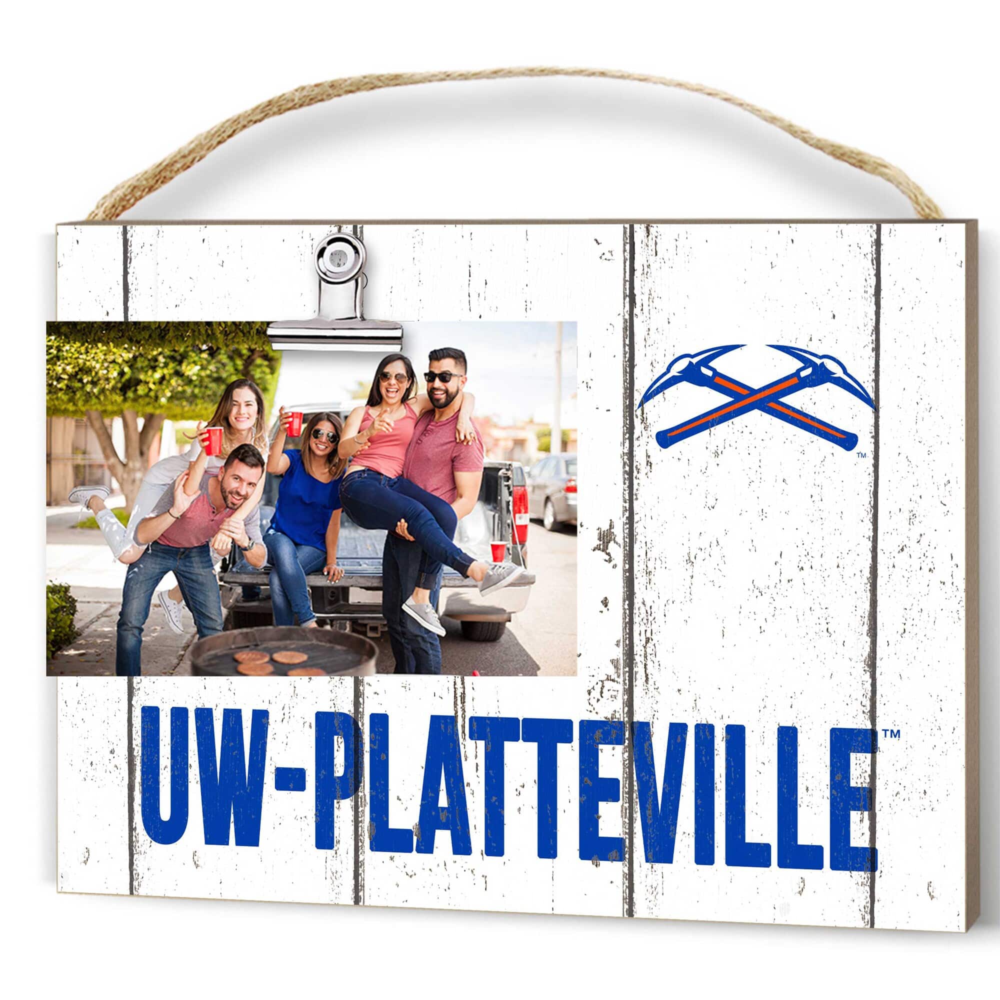 "Jardine - Wisconsin-Platteville Pioneers 8"" x 10"" Weathered Clip It Frame - White" price history on PriceWatchPro
